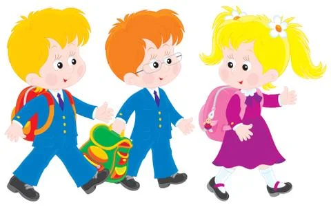 Schoolchildren Stock Illustration