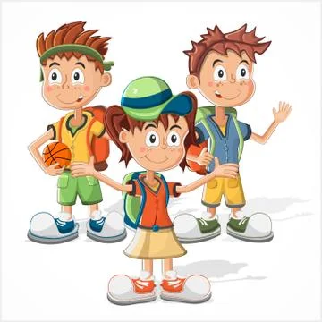 Schoolchildren Stock Illustration