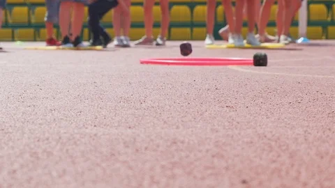 Schoolchildren playing in a school stadium. Stock Footage 112245257