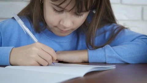 Schoolgirl learns. Stock Footage 102621965