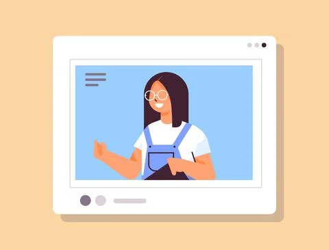 Schoolgirl using tablet pc smiling girl with gadget in web browser window Stock Illustration