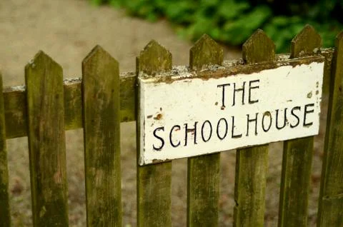 Schoolhouse gate Stock-Fotos