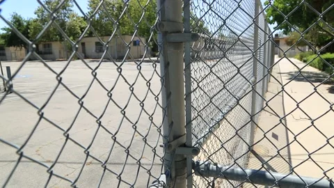 Schoolyard closed gate 5 Video stock 130833667
