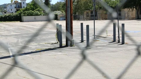 Schoolyard closed gate 6 Video stock 130833701