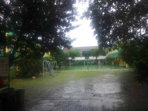 Schoolyard Foto stock