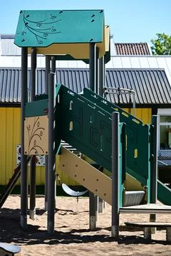 Schoolyard Playground. 库存照片