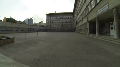 Schoolyard in Sofia, Bulgaria Stock Footage 31739207