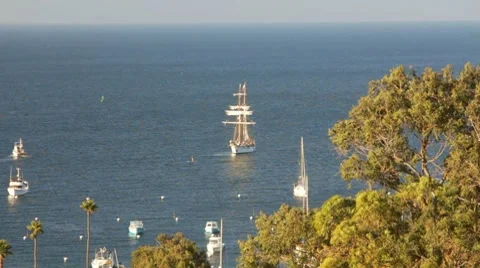 SCHOONER AT BAY Stock-Footage 8575655