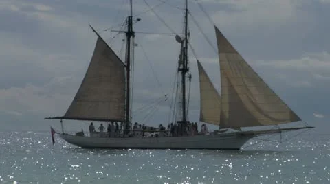 Schooner harbor 03 Stock Footage 10898351