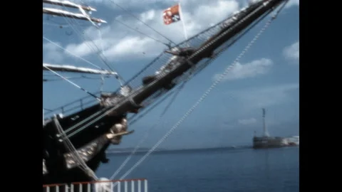 Schooner in Messina 1970 Stock Footage 269485548