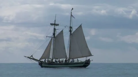 Schooner part 2 Stock Footage 10916751