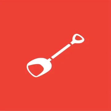 Schop Icon On Red Background. Red Flat Style Vector Illustration Illustrazione stock