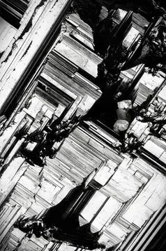 Schorl (black tourmaline) crystal structure Foto stock