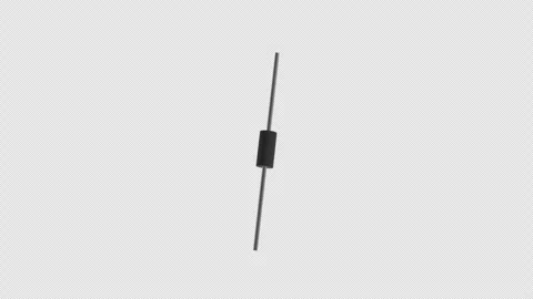 Schottky Diode Rotating on a Transparent Background. Seamless Loop. 4K Stock Footage 329180368