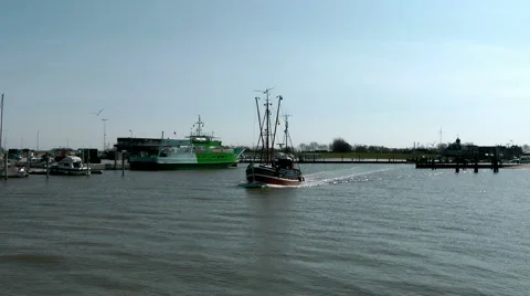 Schrimp boat 스톡 동영상 4154587