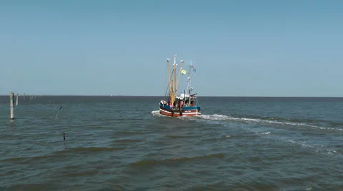 Schrimp boat Stock Footage 4154721