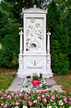 Schubert's grave Stock Photos
