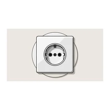 Schuko electrical outlet vector icon. european power socket symbol Stock Illustration