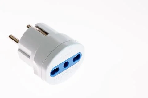 Schuko plug italian adapter Stock Photos