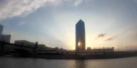 Schuylkill River evening view Stock Footage 226706249