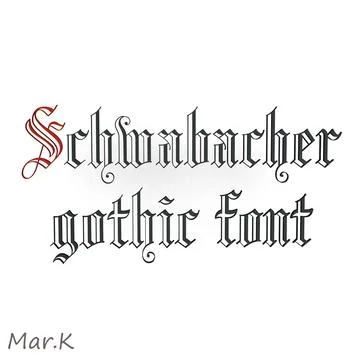 Schwabacher gothic font 3D Model