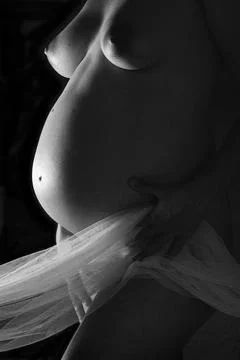 Schwanger Bauch einer schwangeren Frau ,model released, Symbolfoto Copyrig... Stock Photos