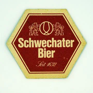 Schwechater Beer coaster Stock Photos