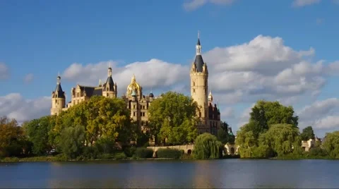 Schwerin palace in Germany Stock Footage 52885172