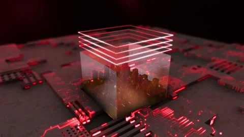 SCI City 02 Video stock 167909717