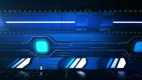 A sci-fi 3d illustration of a supersonic subway placed underground for extral Stock Illustration