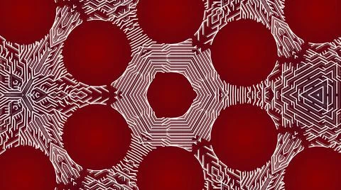 Sci-fi 3d render. Fantastic bg. Abstract white wireframe on red bg. Ai geometric Stock Illustration