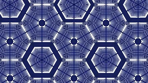 Sci-fi 3d render. Fantastic bg. Abstract white wireframe on blue bg. Ai 스톡 일러스트