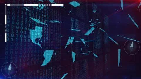 Sci-fi 3D rendering of the light blue world Internet map taken aslant with nu Illustrazione stock