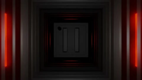 Sci fi abstract 3D rendering animation in loop Stock Footage 146941413