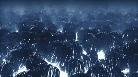 Sci Fi Abstract Background army of alien sphere 스톡 사진