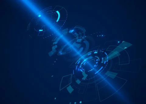 Sci fi abstract cyberspace background with ray of light. Futuristic technolog Stock Illustration