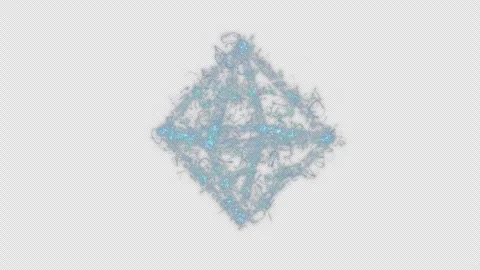 Sci-fi Abstract Object Animation. Loop Animation. Transparent Background Video stock 255025051