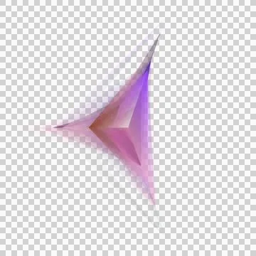 Sci-Fi Angular Crystal Form With Soft Gradient Facets Ilustração Stock