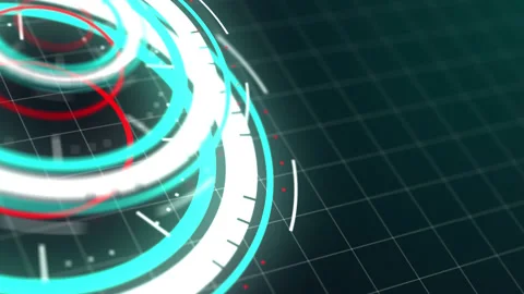 Sci-fi background with different rotating circles Stock Footage 144494526