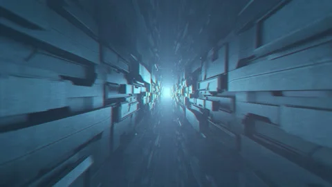 Sci-Fi Background in light blue Stock Footage 235650891