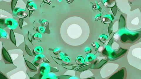 Sci fi background with technological tunnel. Design. Rolling tiny colorful Video stock 254638334