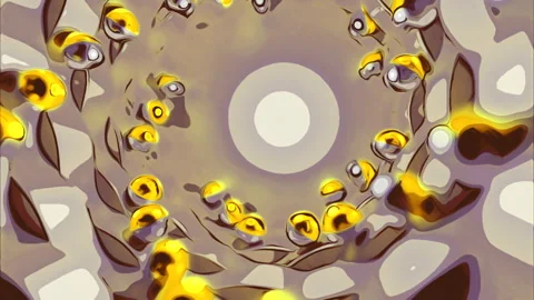 Sci fi background with technological tunnel. Design. Rolling tiny colorful Video stock 254749146