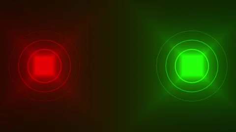 Sci-Fi Beam Light Blinking with Radio Wave Signal Pulse Animation Loop. 库存影片 335976186