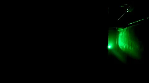 Sci-fi beautiful female agent green light graded Stock Footage 80324051