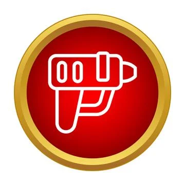 Sci fi blaster gun icon for gaming concepts Stock Illustration