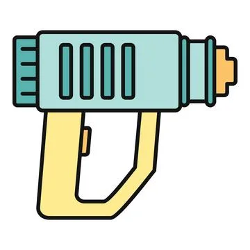 Sci fi blaster gun toy cartoon icon Stock Illustration