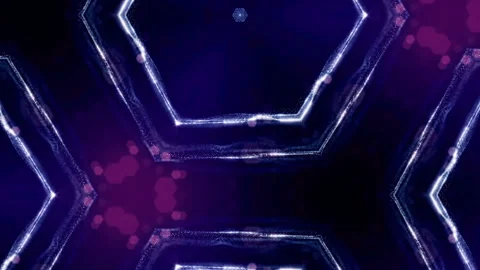Sci-fi blue background of luminous particles that form curves, surfaces, complex Stock Footage 110510698