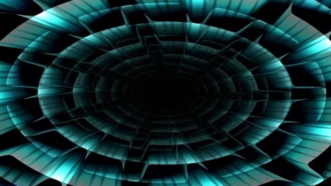 Sci-fi Blue Corridor Fly Through Tunnel Loop Stock Footage 243257606
