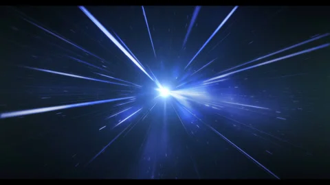 Sci-Fi Blue Energy Rays and Light Streaks Background Stock Footage 340528867