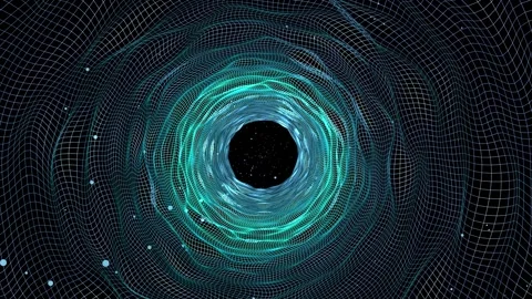 Sci-Fi blue light energy tunnel seamless looping background. 4K 3D Stock Footage 253514494